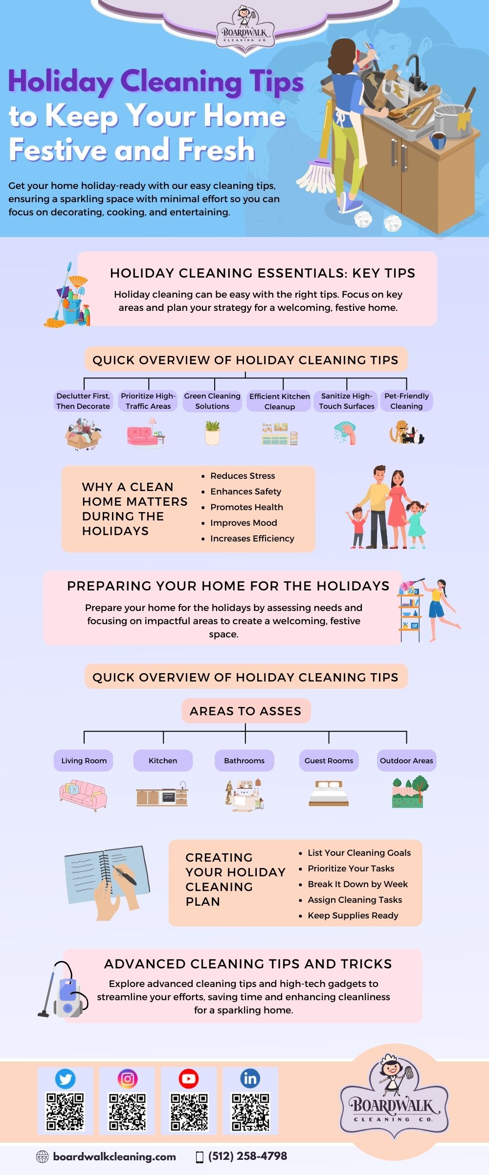 Holiday Cleaning Tips to Keep Your Home Festive and Fresh - Infographic